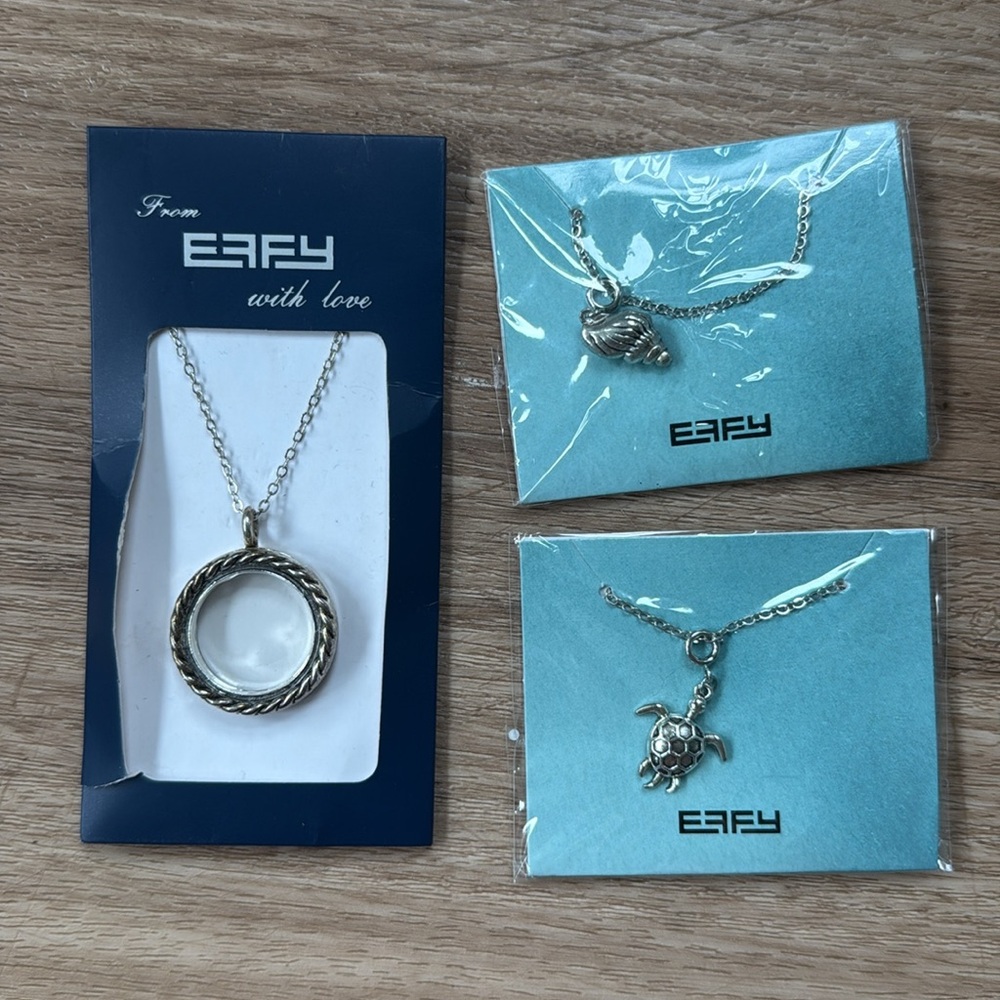 Beach Locket Necklace with Charms